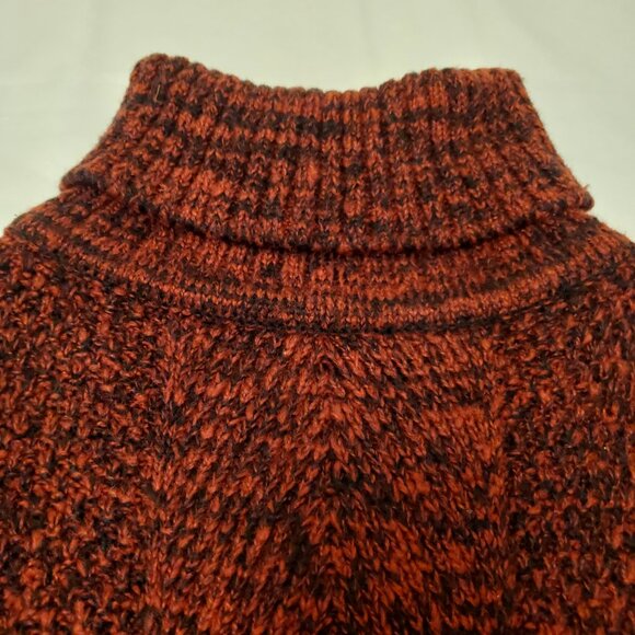 Apt. 9 Women’s Patchwork Poncho Turtle Neck Red Black - (OS) - Picture 8 of 13